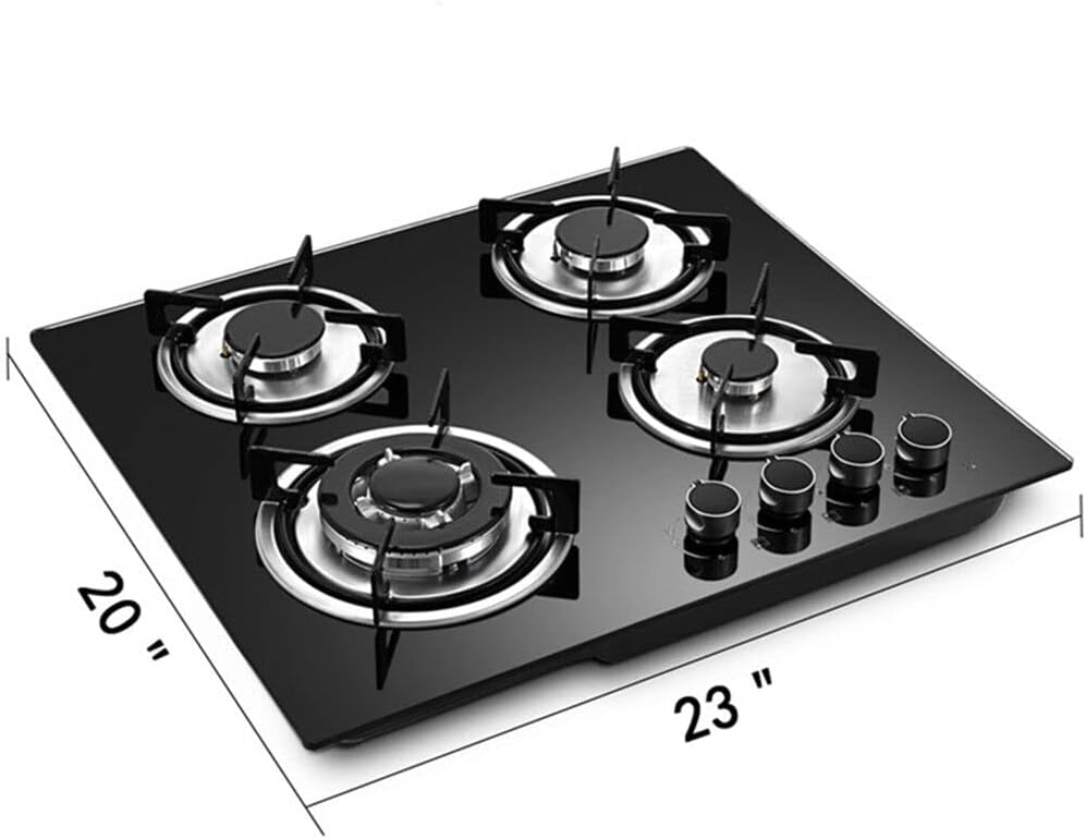 Placa de cocina de gas de 23  30 pulgadas 35 , estufas de gas convertibles NGLPG incorporadas 4 quemadores 5 quemadores Placa de gas, encimera de