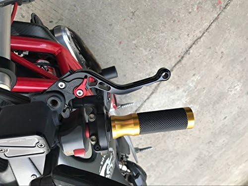 Palancas de freno y clutch ajustable Rzmmotor, extensible y plegable de CNC aluminio para Ducati Hypermotard 821 SP, Hypermotard 939 SP, Scrambler