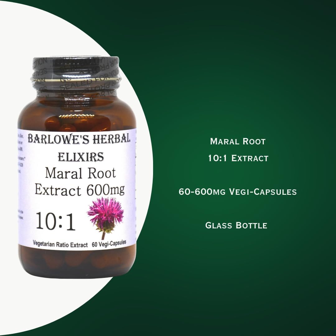 Raíz de Maral – Extracto de hierbas 101 – Rhaponticum Carthamoides – 60 cápsulas vegetales de 600 mg