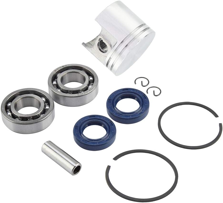 TOPINCN 37mm Piston Rings Bearing OilKit for STIHL 017 MS170 Chainsaw, OilBearingsCarburetor Replacement for Grass Cutter and Lawn Mower
