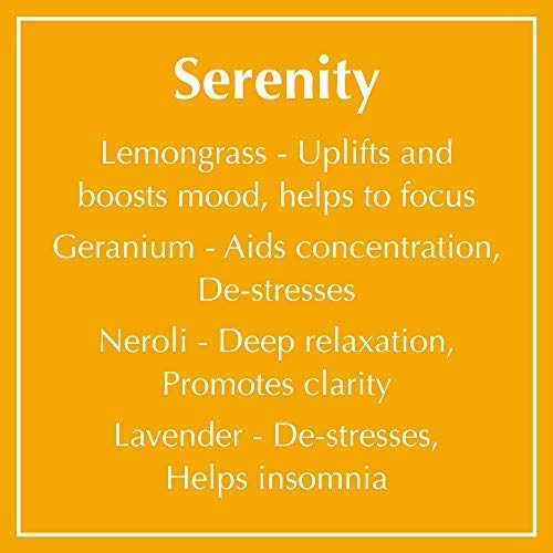 Serenity – Vela de cera de soja  Lemongrass, neroli y aromas dulces de geranio  Elevación, equilibrio y enfoque  Natural, vegano, libre de crueldad