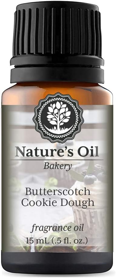 Aceite aromático de masa de galletas Butterscotch (0.5 onzas líquidas) para difusores, fabricación de jabón, velas, loción, aromas para el hogar,