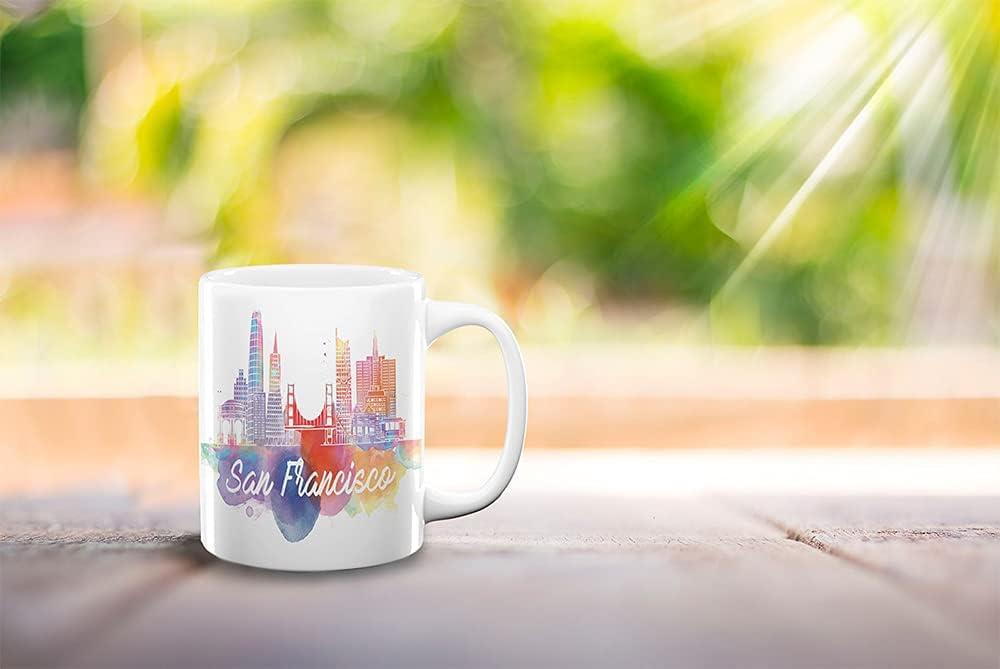 Regalos y recuerdos de San Francisco California, tazas de café, regalos de graduación de San Francisco para él, vasos únicos, taza de cerámica de 11
