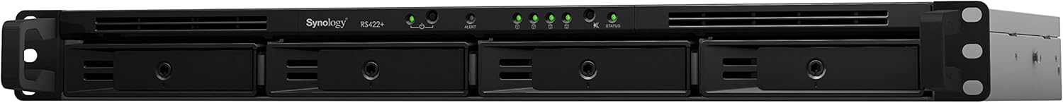 Synology Estación de montaje en rack NAS RS422+ de 4 bahías (sin discos), color negro