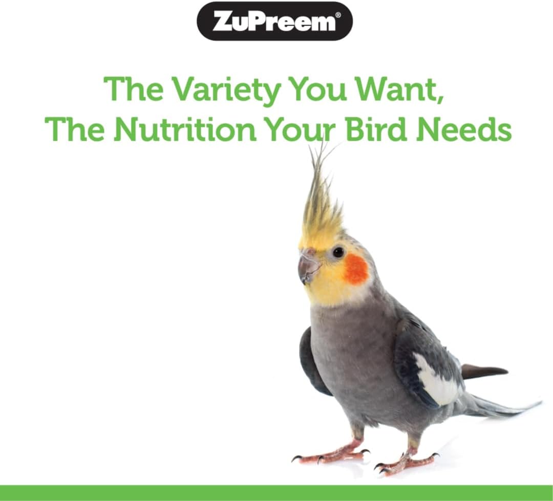 ZuPreem Natural Bird Food – Alimento para pájaros lleno de vitaminas, alimento diario para aves medianas – 2.5 libras