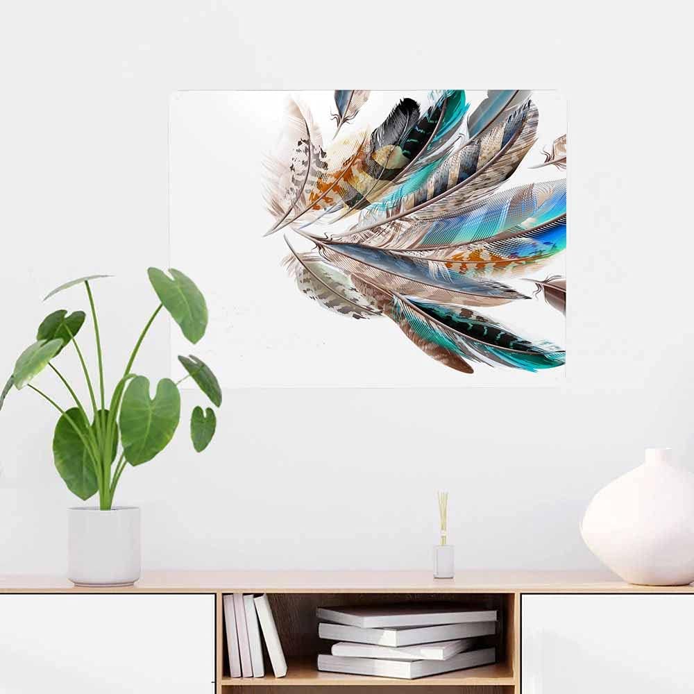 WONDERTIFY Letrero de metal de plumas Flying In The Air para cafetería, bar, pub, cerveza, restaurantes, decoración de pared, calcomanía artística,
