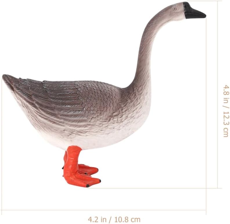 ibasenice Adornos de cisne, decoración del hogar, escultura de jardín de campo, adorno de escritorio, decoración de granja, figura de animal,