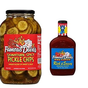 Chips de pepinillo picante, 64 onzas líquidas + una salsa BBQ para seleccionar 4 sabores 19 onzas líquidas (salsa barbacoa rica y atrevida) Chips de pepinillo picante, 64 onzas líquidas + una salsa BBQ para seleccionar 4 sabores 19 onzas líquidas (salsa barbacoa rica y atrevida)