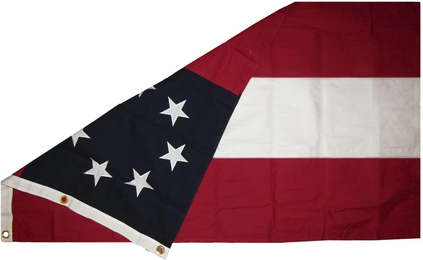 Premium 3×5 Embroidered First and Bars 7 100% Cotton Flag WClips
