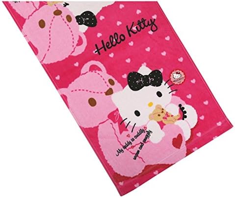 Kitty Hello Lovely Towel set 2pcs 30.8 X 15.2 100% cotton ducha de baño Rojo