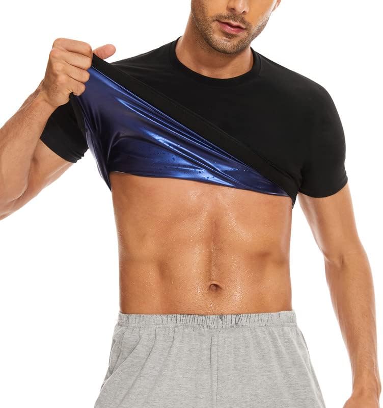 SHAPERIN Camisa de sauna para hombres para pérdida de peso, chaqueta de sauna para atrapar el calor, traje de sauna, chaleco para sudar, moldeador