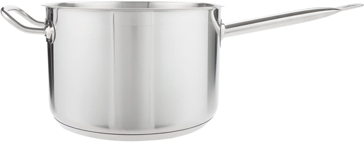 -Cacerola de 10 cuartos de galón con tapa de acero inoxidable – Juego de sartenes multiusos para uso en el hogar, cocina o restaurante, sartén de