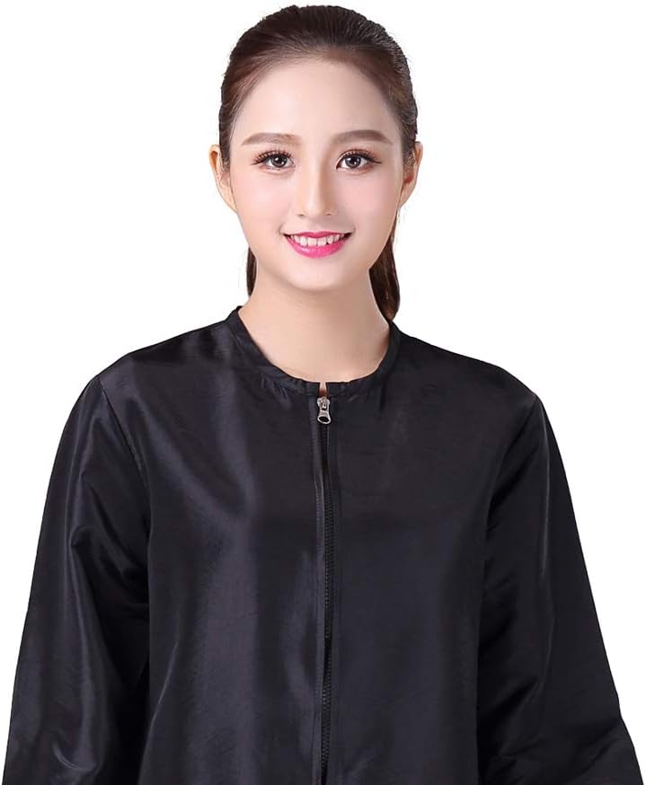 KAHOT Chaqueta profesional de estilista para peluquería, uniforme de cosmetología, con cremallera, para peluquería, ropa de trabajo, belleza, spa,