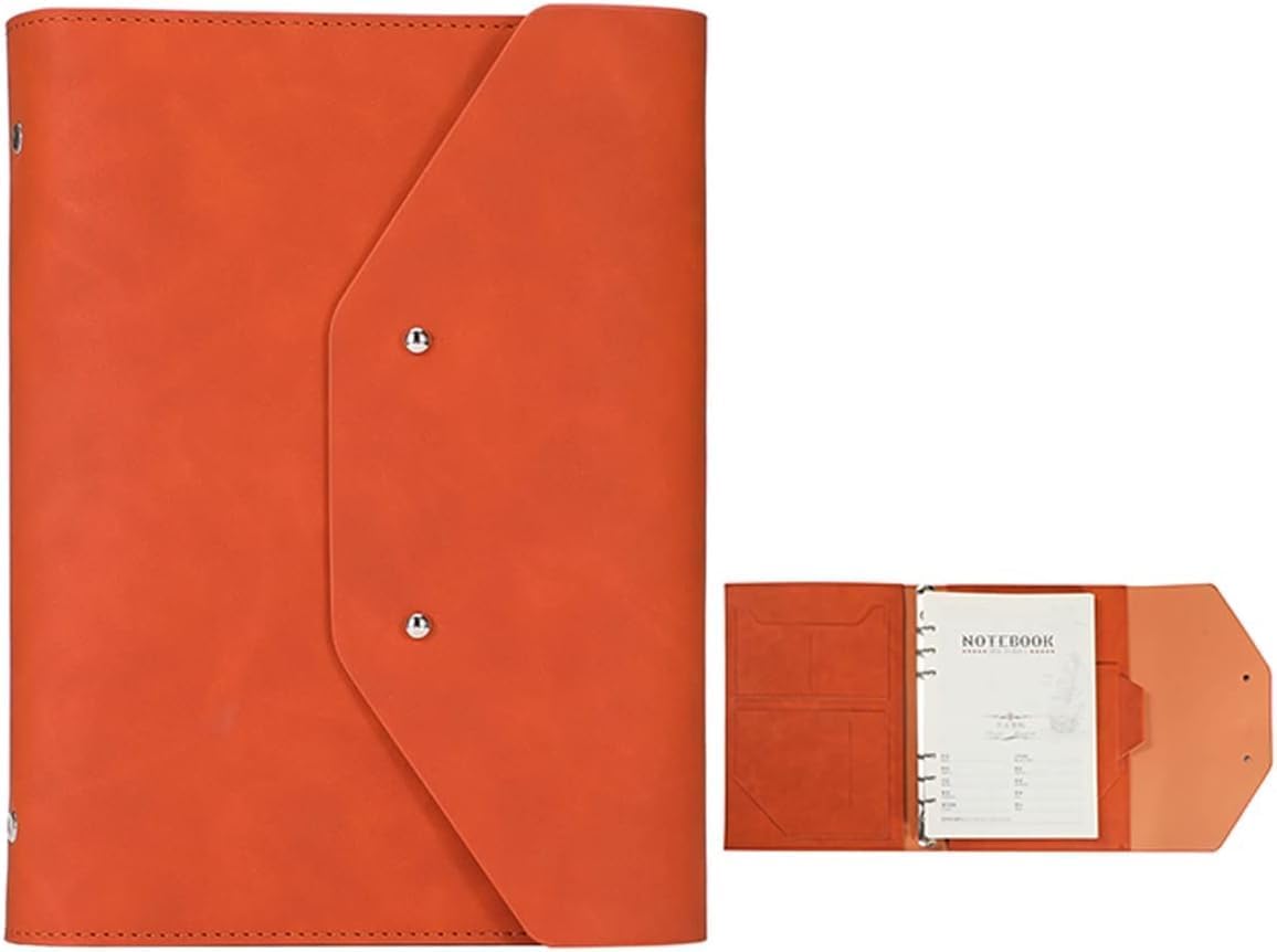 Porta A5 – Carpeta organizadora de documentos A4, carpeta de 6 anillas, para entrevistas, conferencias y presentaciones, organizador de bolsillo