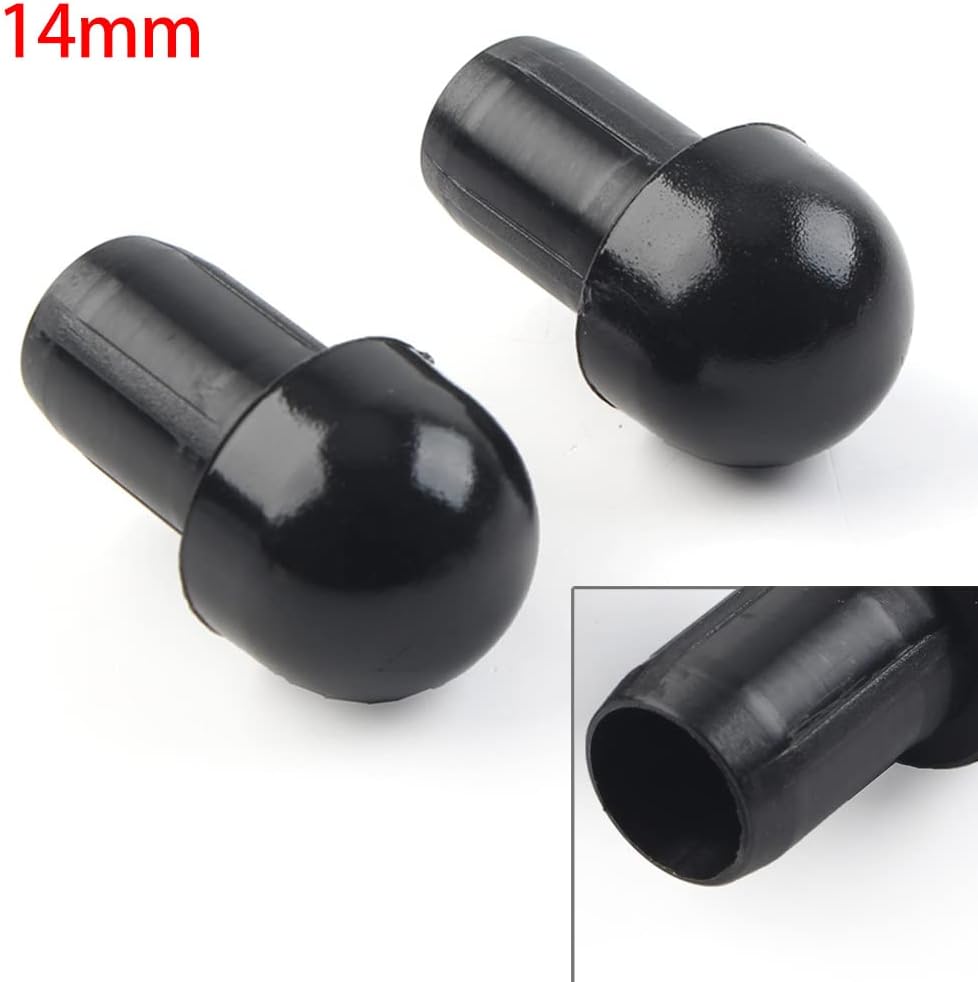 Newsmarts 0.551 in negro motocicleta manillar puños extremos mango barra de mano tapa deslizante reemplazo para Ducati 696 795 796 797 1098 1198 821