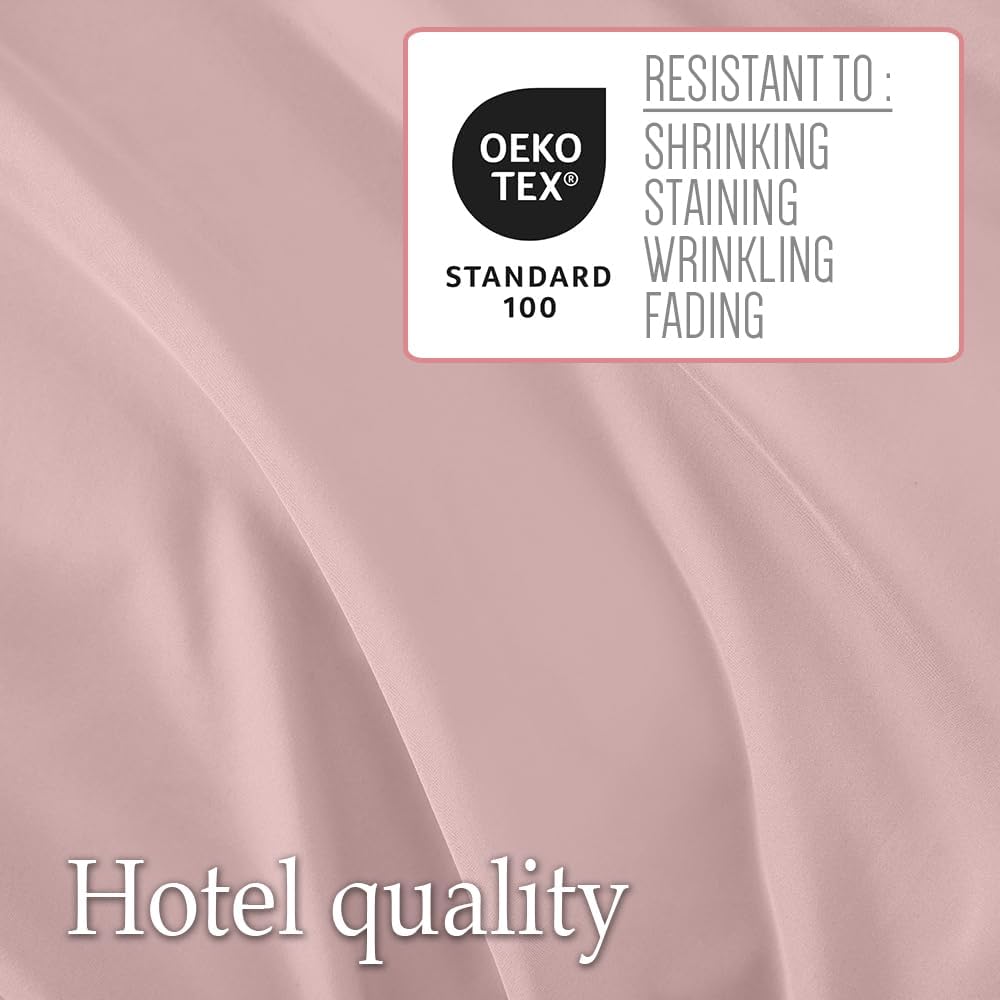 lalaLOOM Juego de sábanas tamaño matrimonial, ropa de cama de lujo de microfibra suave para hotel, bolsillo extra profundo, juego de sábanas y