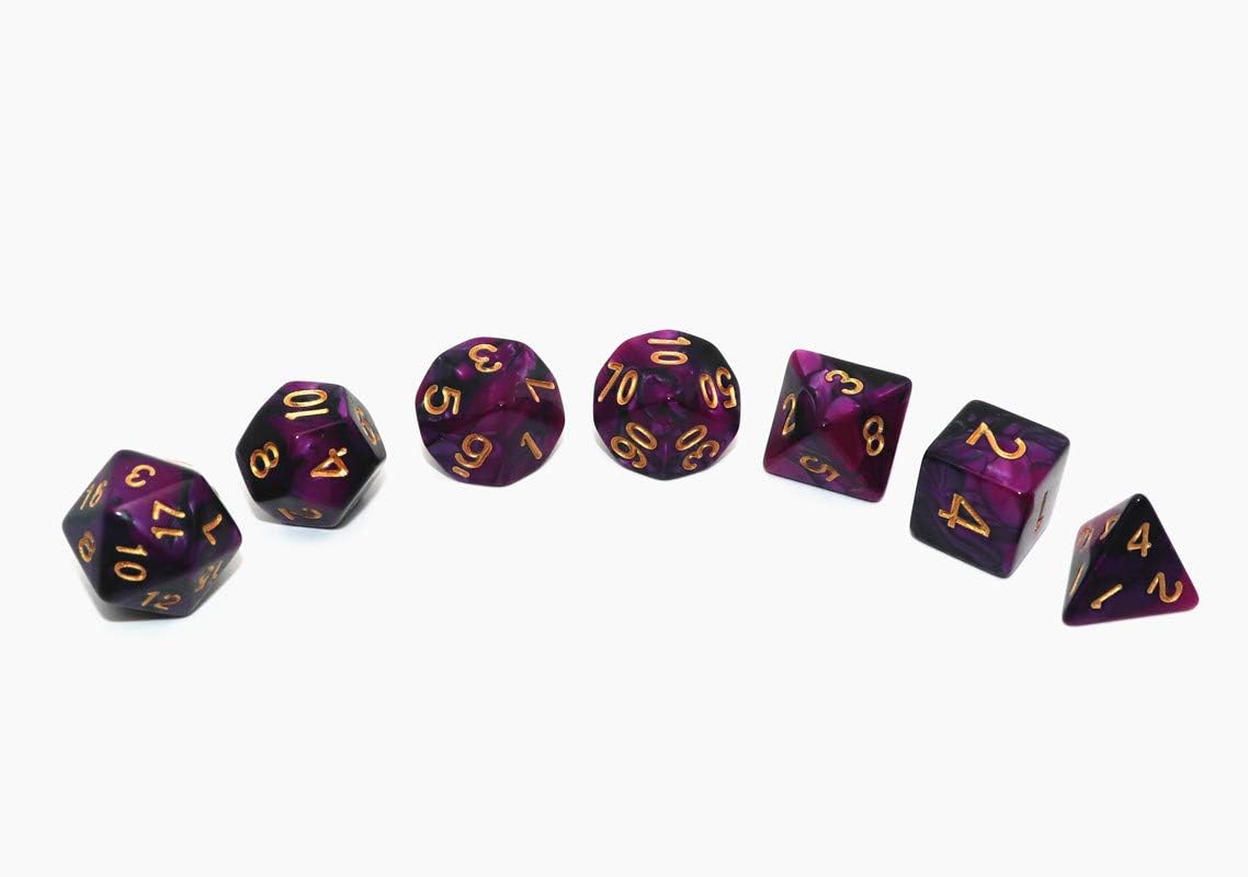 Juego de 7 dados DND para Dungeon and Dragons MTG D&D D20 D12 D10 D8 D6 D4