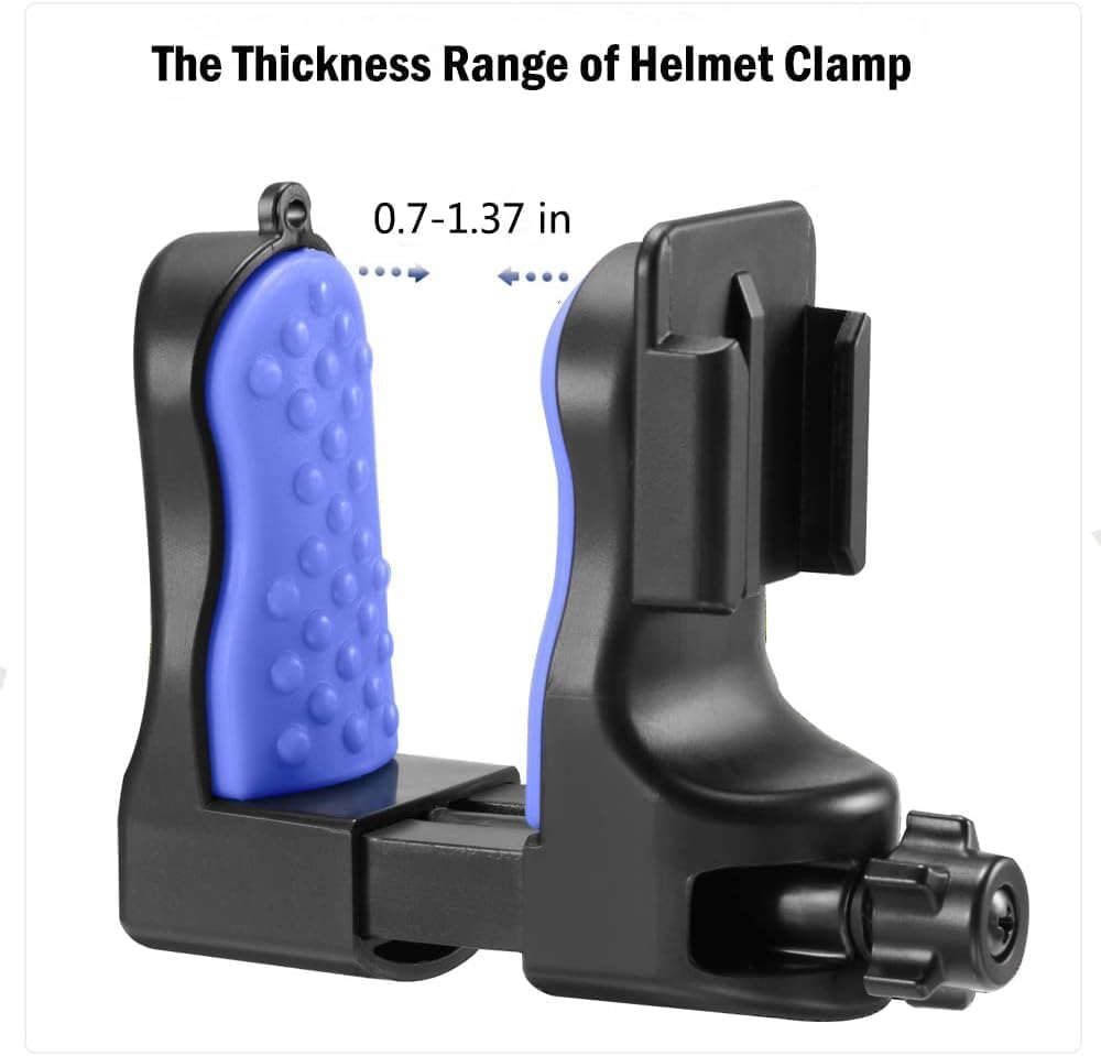 Soporte de clip para casco de motocicleta compatible con GoPro Hero 12,11, 10, 9, 8, 7, (2018), 6 5 4, Hero Black, Session, Insta360, Xiaomi Yi,
