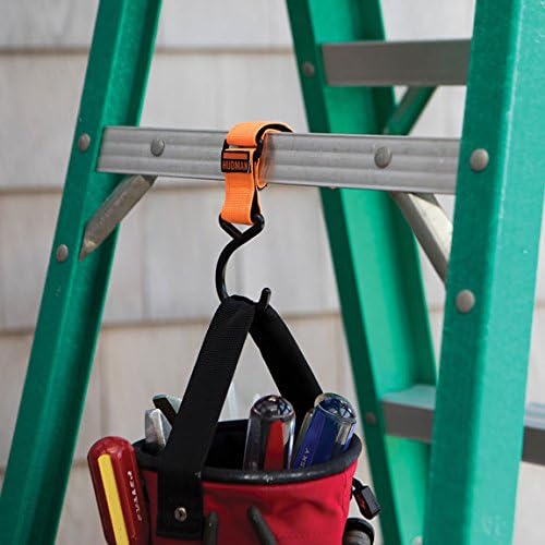 Correa y gancho, naranja brillante, 10″