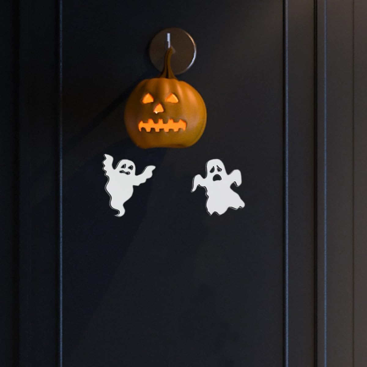 Decoración de pared de fantasma de Halloween, 9 piezas, decoración de pared de fantasma blanco, calcomanías de pared de fantasma blanco, espejo