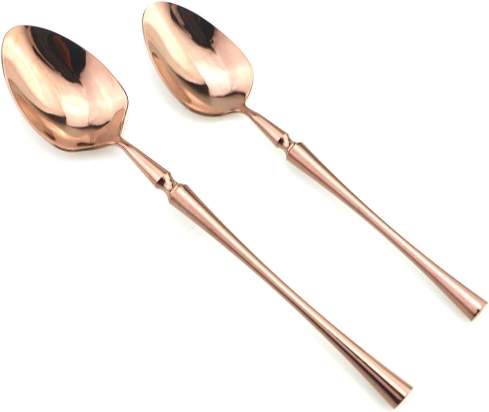 JASHII – Juego de vajilla de lujo de acero inoxidable 1810, juego de 5 piezas, brillante para restaurante, vajilla de cubiertos, 4