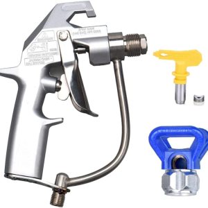 JOLINO 243283 Silver Plus Gun 5000 PSI Pistola de pintura sin aire con punta 517 y soporte JOLINO 243283 Silver Plus Gun 5000 PSI Pistola de pintura sin aire con punta 517 y soporte