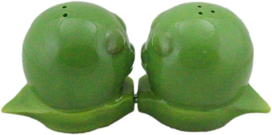 Ebros Gift For The Love Of Vegetables – Juego de 2 guisantes verdes en una vaina para besar magnéticos, de cerámica, salero y pimentero, juego de