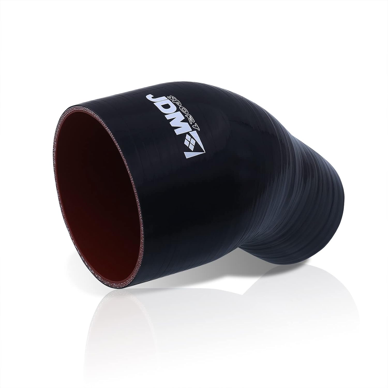 AJP Distributors JDM Sport Universal 4 a 3.25 pulgadas, 45 grados, reductor de ángulo de curvatura de codo de silicona, tubo de manguera, tubo de