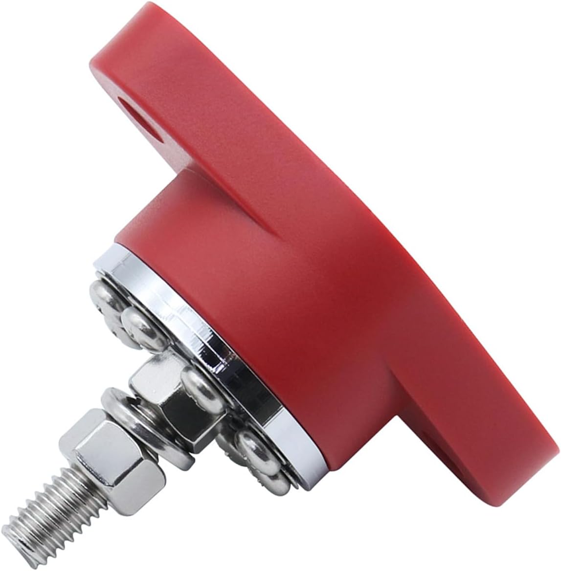 AMOMD 2 piezas 300A barra de autobús resistente M8 Tornillos 8X#8-32 para batería positiva negativa Power Junction Post Buss Bar Kit en rojo y negro
