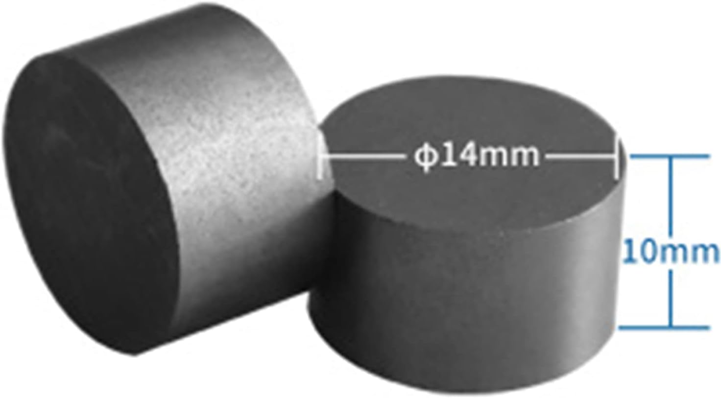 Columna de lubricación de partículas de grafito, grosor de 0.394in, 100 unidades, barra de grafito para metalurgia química, 0.394 x 0.551in