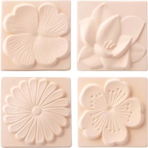 CRECEN Air Healing K-Flowers – Juego de 4 azulejos cuadrados de cerámica, 1 juego, hermosos azulejos de cerámica natural purificadores de aire, CRECEN Air Healing K-Flowers – Juego de 4 azulejos cuadrados de cerámica, 1 juego, hermosos azulejos de cerámica natural purificadores de aire,