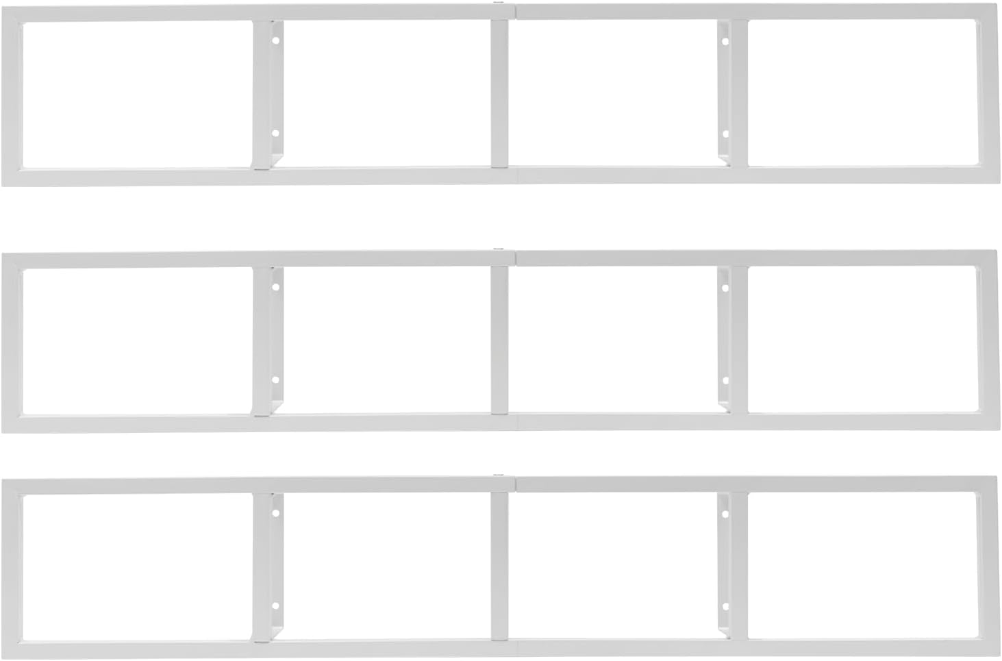 TFCFL Storage Rack Space 34 Inch CD DVD Cube Organizer Shelf for Wall Media & Video Game Organizer Metal Floating Shelf Set (3, White)