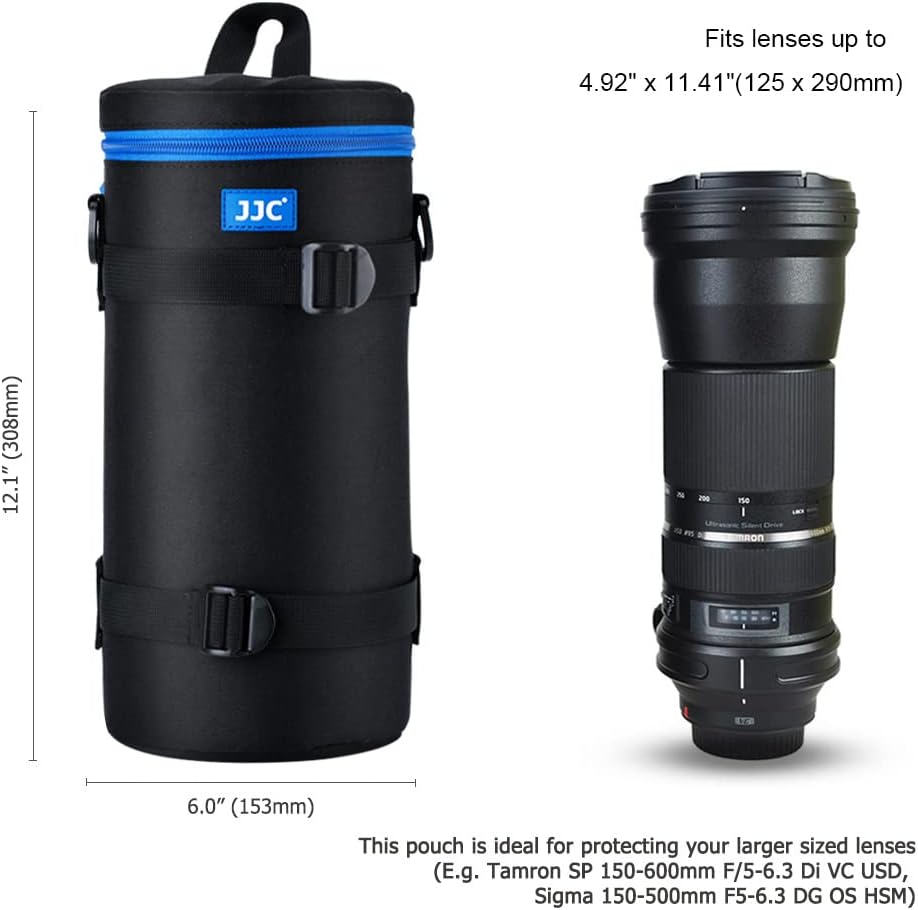 JJC Funda de lente de lujo para Tamron SP 5.906-23.622 in f5-6.3 Di VC USD G2, Sigma 5.906-19.685 in f5-6.3 DG OS HSM, Canon RF 31.496 in f11 IS