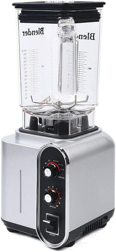 Licuadora insonorizada, 110 V, 2200 W, 1.5 L, licuadora comercial de jugo de frutas con carcasa de sonido silencioso para puré, trituración de
