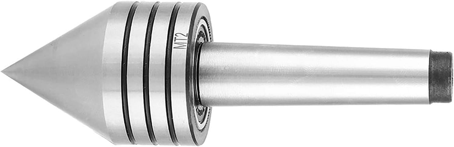 Herramienta de torneado de torno, herramienta de torneado de torno MT2 Heavy Duty Live Bearing Tailstock Center Metal Madera Herramientas de