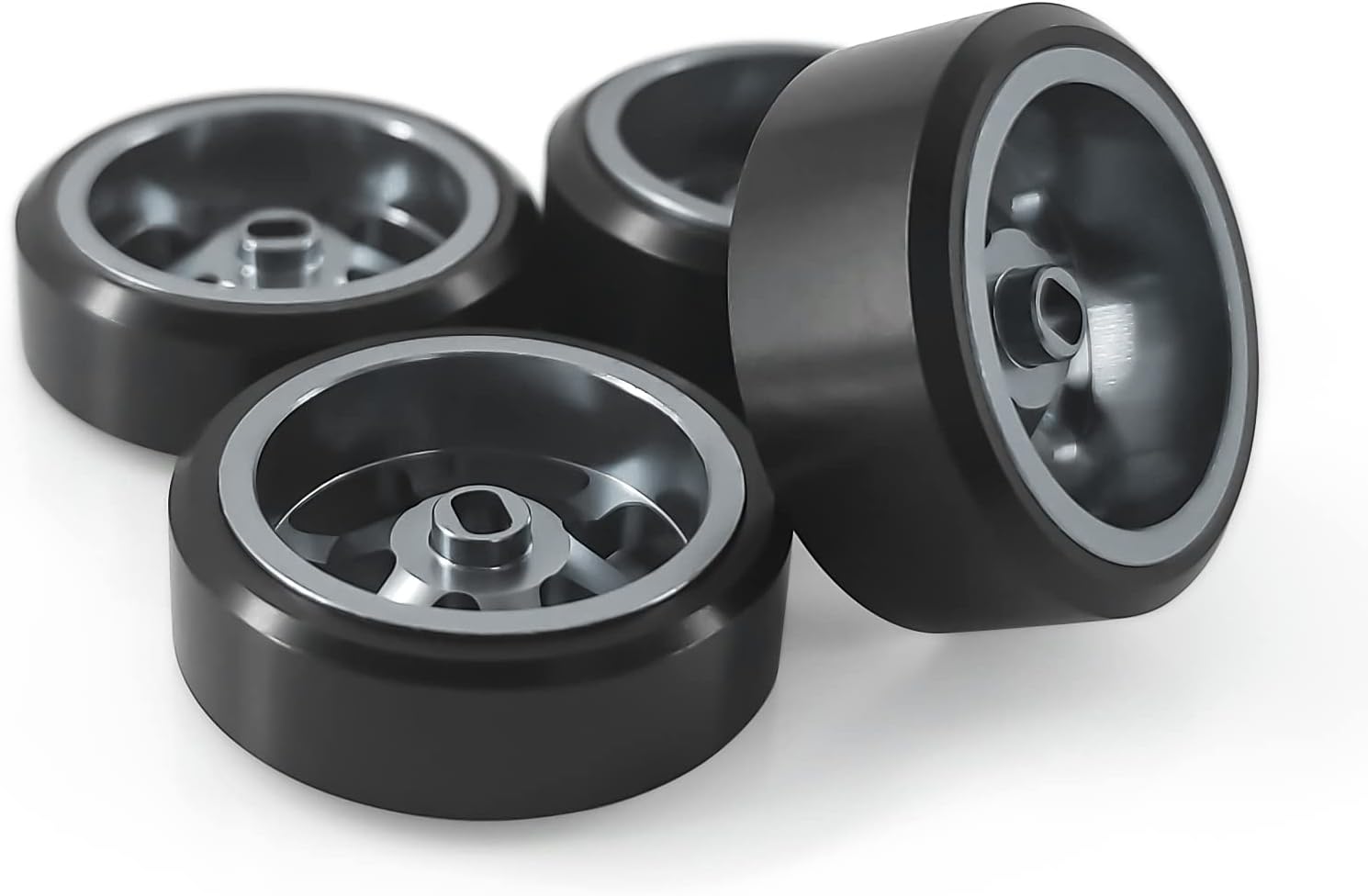 Llantas de rueda de 6 radios y neumáticos de deriva de coche RC para 128 RC Hobby modelo, 2 N+2* W 4 llantas de aleación de aluminio de 0.787 in