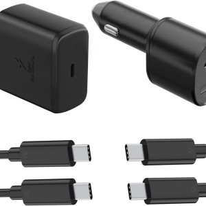 Samsung – Kit de cargador PD de 45 W, USB C de carga súper rápida 2.0, adaptador de cargador de pared con cable C a C para Samsung Galaxy S23S23 Samsung – Kit de cargador PD de 45 W, USB C de carga súper rápida 2.0, adaptador de cargador de pared con cable C a C para Samsung Galaxy S23S23