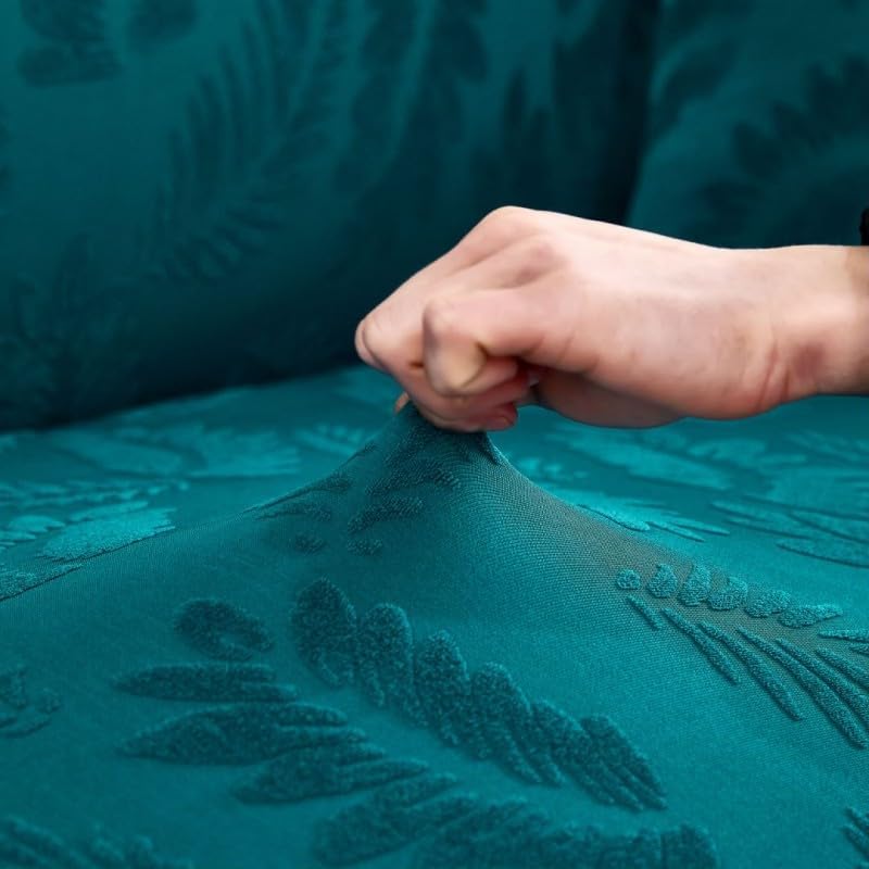 Fundas para sofá con estampado de hojas, fundas elásticas para sofá, impermeables y lavables, 1 pieza para sala de estar, protector antideslizante