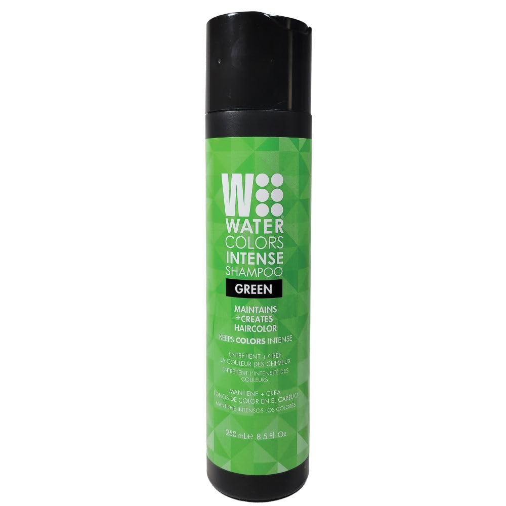 Watercolors Intense Color Depositing Champú, color de cabello semipermanente 8.5 oz – VERDE