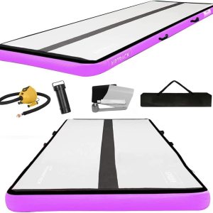 AirTrack Tapete inflable de gimnasia con bomba de aire, 3 pies, 10 pies, 13 pies, 16 pies, 20 pies, tapete de aire grueso para yoga, animadoras, AirTrack Tapete inflable de gimnasia con bomba de aire, 3 pies, 10 pies, 13 pies, 16 pies, 20 pies, tapete de aire grueso para yoga, animadoras,
