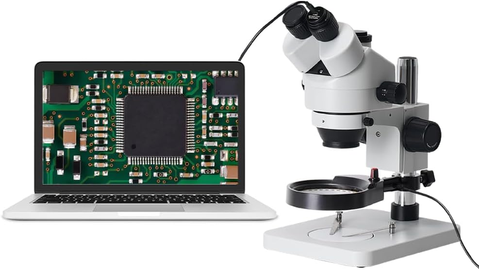 HAYEAR Cámara electrónica del microscopio USB 4K, cámara ocular digital de 8MP 12.3″ color Cmos 3840x2160P, cámara portátil del microscopio