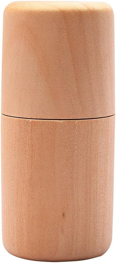 DAMLUX Estuche de viaje de aceite esencial de madera, caja de soporte de aceite esencial, contenedor de botella de aceite esencial de madera de