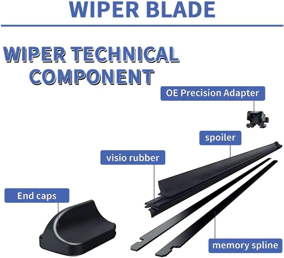 Escobillas de limpiaparabrisas compatibles con VW T5 Transporter Caravelle Multivan California Kombi Shuttle – Escobillas para parabrisas delantero