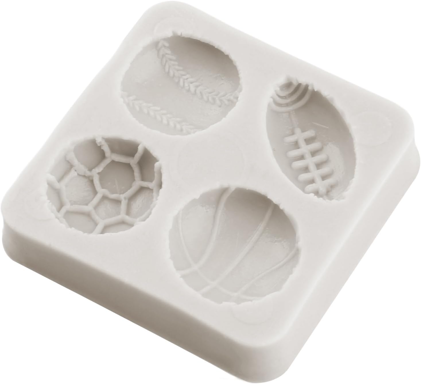 Moldes de silicona para béisbol, bate de béisbol, guante, sombrero, fondant, baloncesto, fútbol, rugby, moldes de chocolate para decoración de