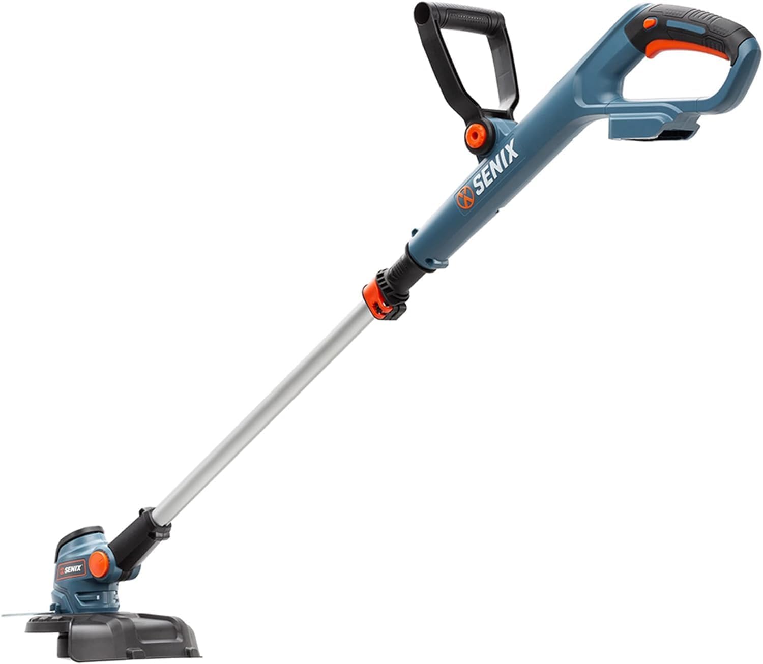 SENIX GTX2-M-0 20 voltios máximo* inalámbrico malezas, recortadora de césped y bordeadora, eje dividido desmontable, ancho máximo de corte de 10