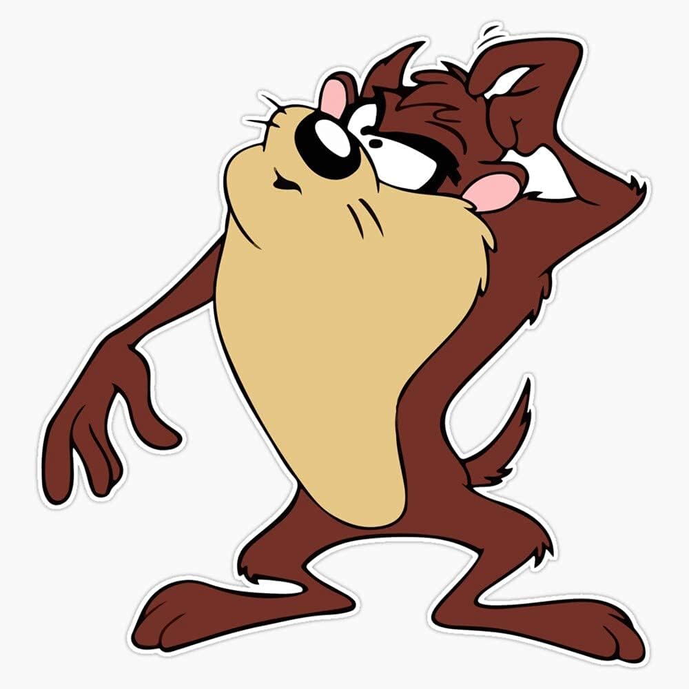 Paquete de 2 calcomanías de 3 pulgadas  Tasmanian Devil Sticker Graphic  Adhesivo troquelado, vinilo de alta resolución de grado superior
