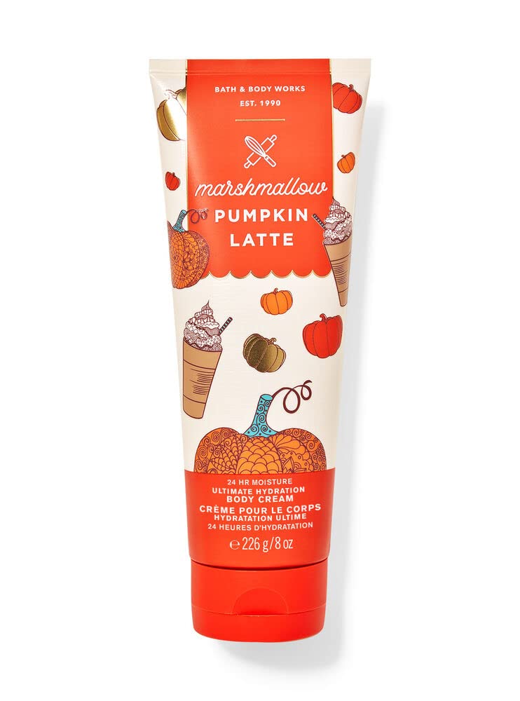 Bath & Body Works Marshmallow Pumpkin Latte Ultra Shea Body Cream – Lote de 3 (el embalaje puede variar)