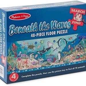 Melissa & Doug Debajo de las olas rompecabezas de piso de 48 piezas + paquete de minibloc de arte para rascar gratis 44936 Melissa & Doug Debajo de las olas rompecabezas de piso de 48 piezas + paquete de minibloc de arte para rascar gratis 44936