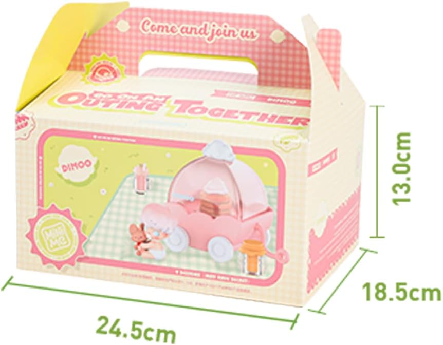 POP MART DIMOO Go on an Outing Together – Figuras de caja ciega, juguetes de diseño aleatorio para decoración moderna del hogar, juego de juguetes