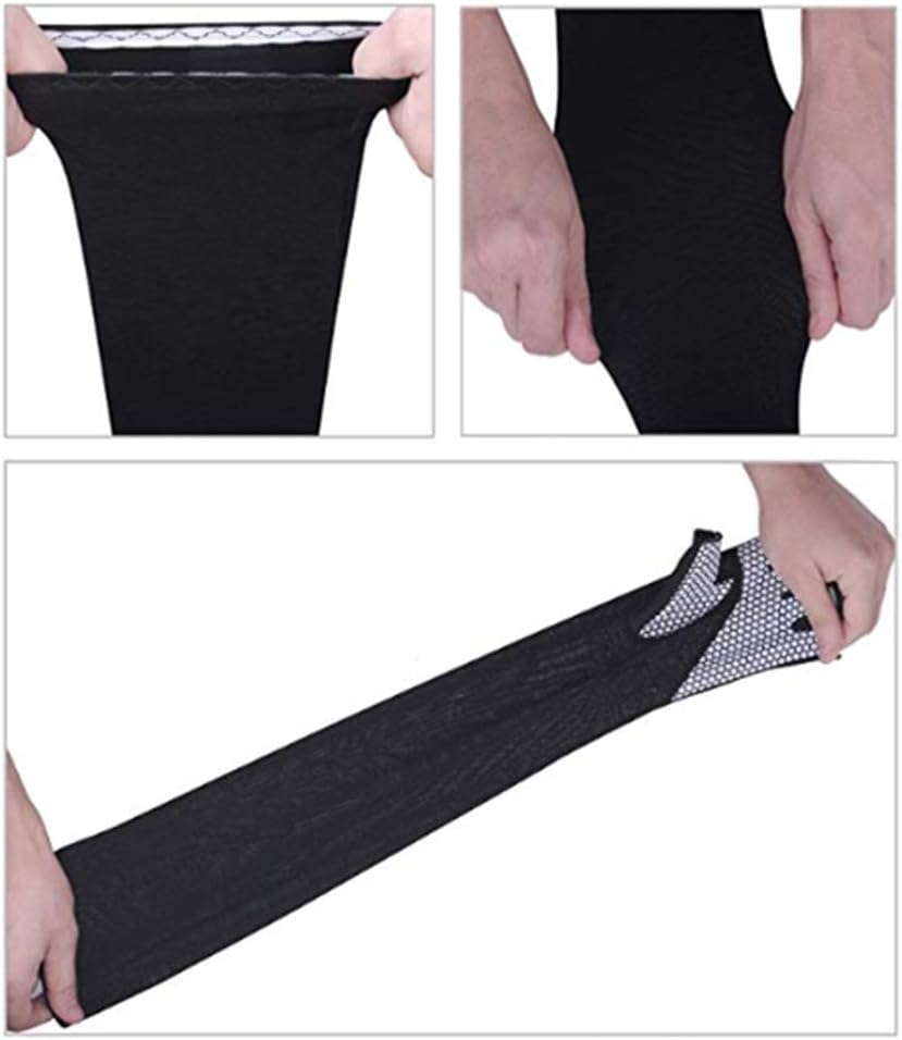 Mangas de brazo con guantes de protección UV para hombres y mujeres Ciclismo Manga de brazo de hielo sin dedos compresión solar cubierta de brazo